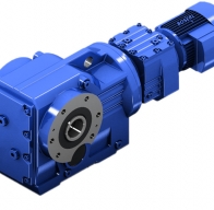 卸渣機KA型空心軸減速器匹配上輸出17NM的電機達到101轉每分鍾
